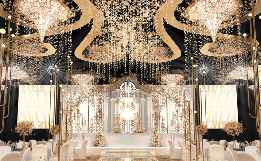 阎良花木兰喜事汇金色大厅效果展示